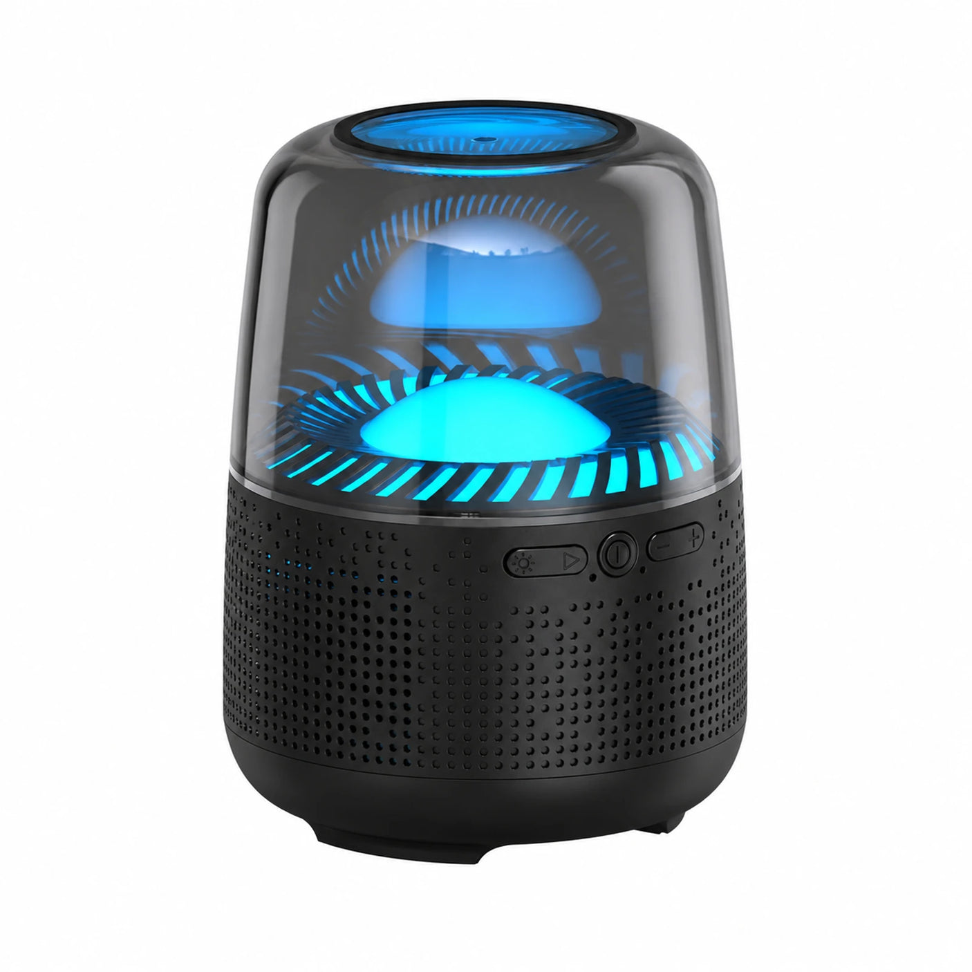 XO F37 Bluetooth zvučnik u crnoj boji s plavim RGB osvjetljenjem