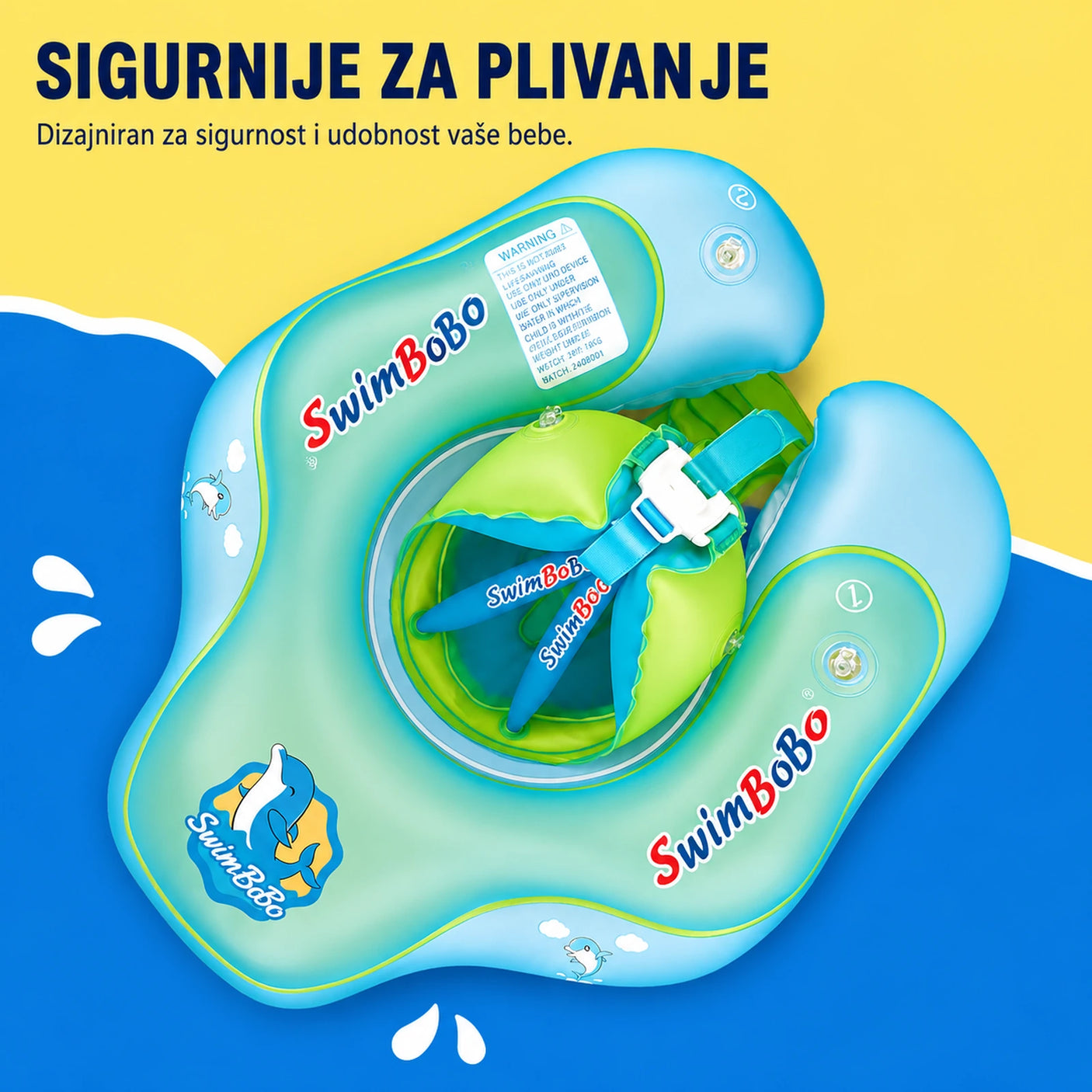 SwimBoBo sigurnosni kolut za bebe od 6 do 24 mjeseca