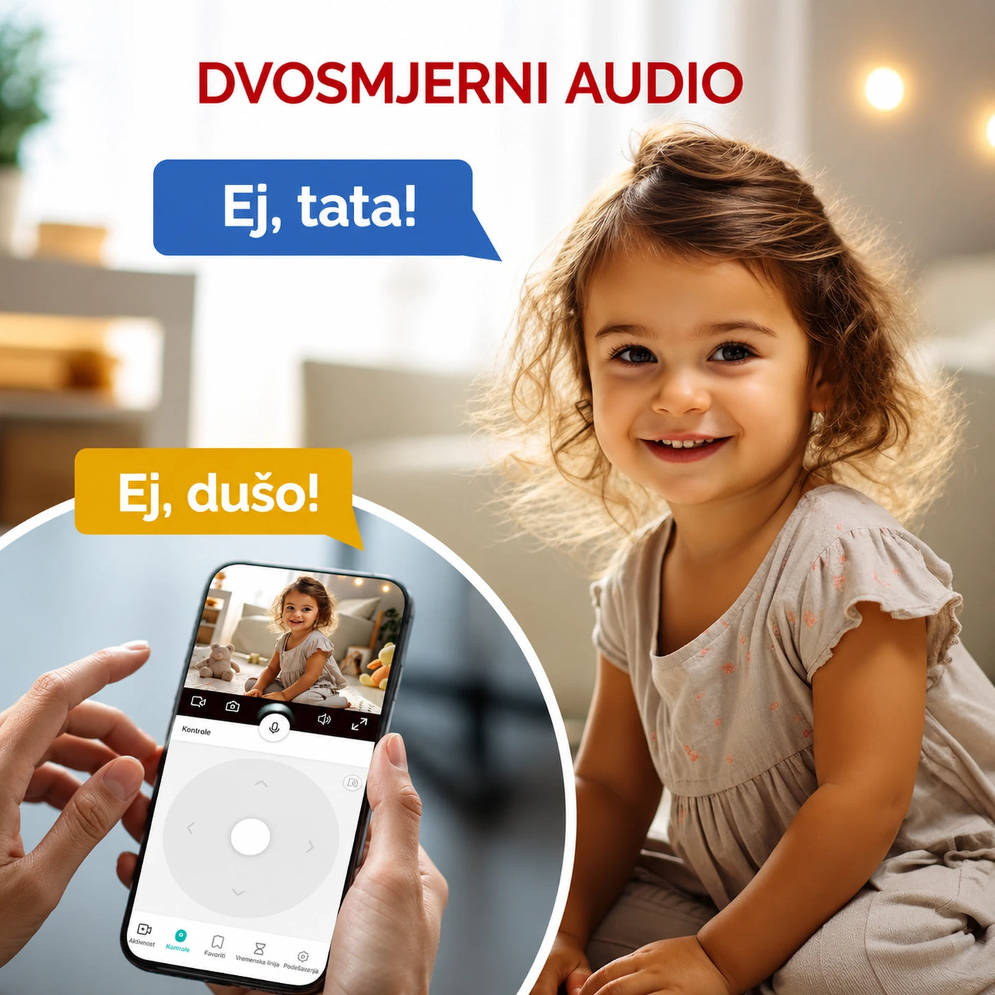 Dvosmjerni audio putem YI Home aplikacije