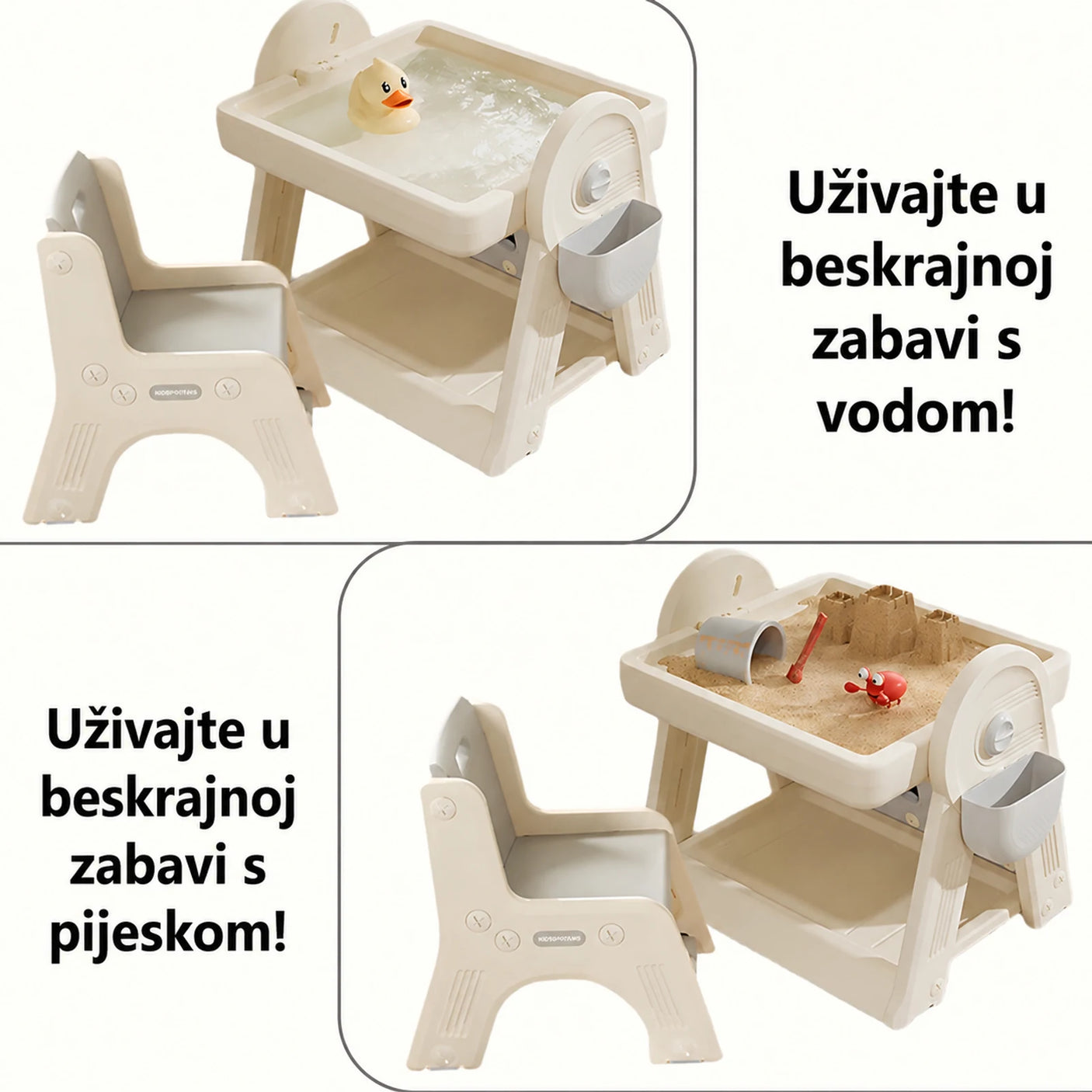 Sto za senzornu igru s vodom i pijeskom