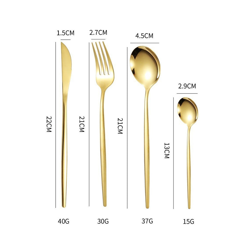 LUXO | 24 dijelni escajg gold