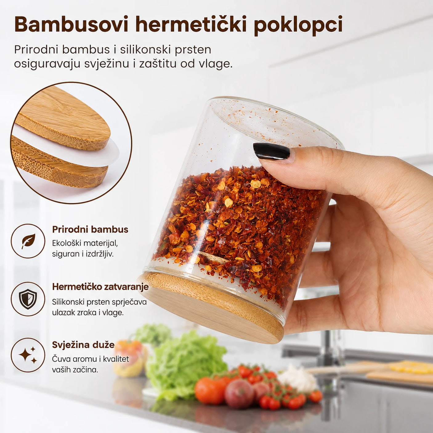 BAMBOX bambusovi hermetički poklopci