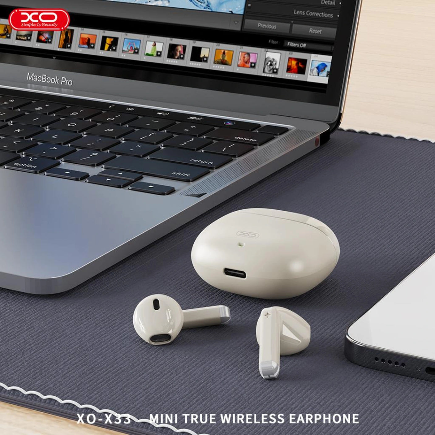 XO X33 bež Bluetooth slušalice - 5