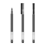 Xiaomi gel olovka prikazana sprijeda, s otvorenim vrhom i poklopcem