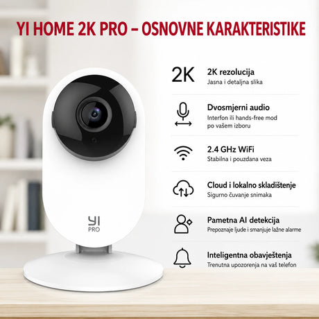 Osnovne karakteristike YI Home 2K Pro kamere