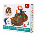 Pakovanje Montessori Screw Puzzle Suitcase konstrukcijskog seta