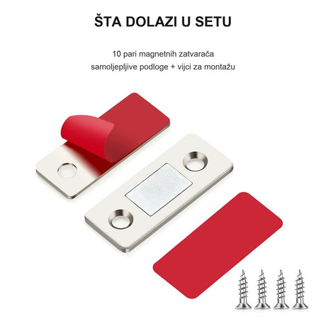 MAGNETIC set magnetnih zatvarača i pribor za montažu