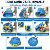 Uputstvo za sklapanje pop-up šatora za plažu