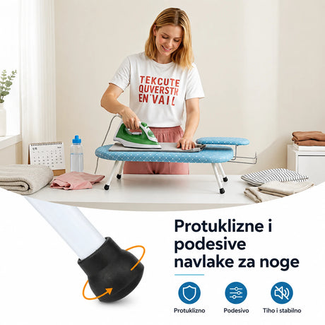 Protuklizne i podesive nožice PRESSA stolne daske
