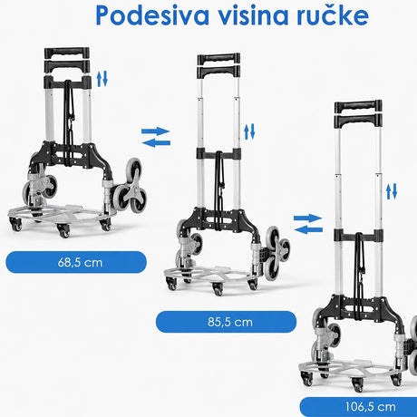 Podesiva visina ručke transportnih kolica