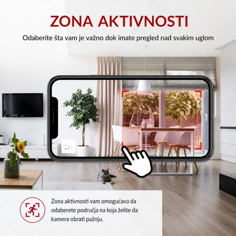 Podešavanje zone aktivnosti u YI Home aplikaciji