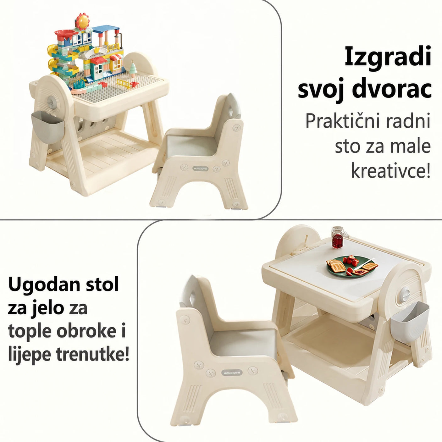 Sto za gradnju i dječije obroke