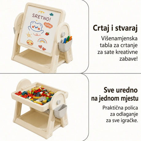 Tabla za crtanje i spremnik za kockice
