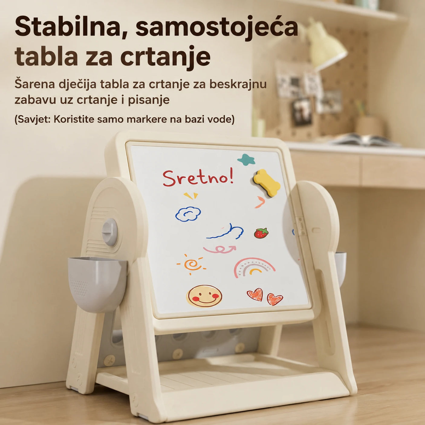 Samostojeća dječija tabla za crtanje