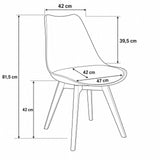 RIVA trpezarijska stolica sketch dimenzije