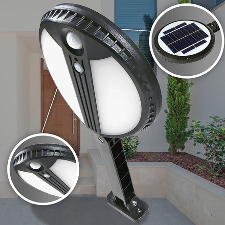SUNARI FLS-12 solarni LED reflektor detalji panela i senzora