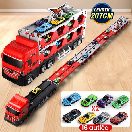 TURBO katapult truck set sa 16 autića