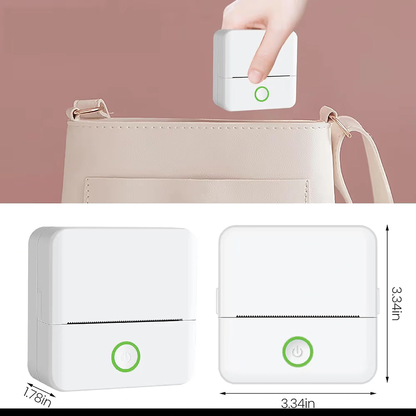 NN-SU X6 Mini Printer prenosivi prikaz i dimenzije