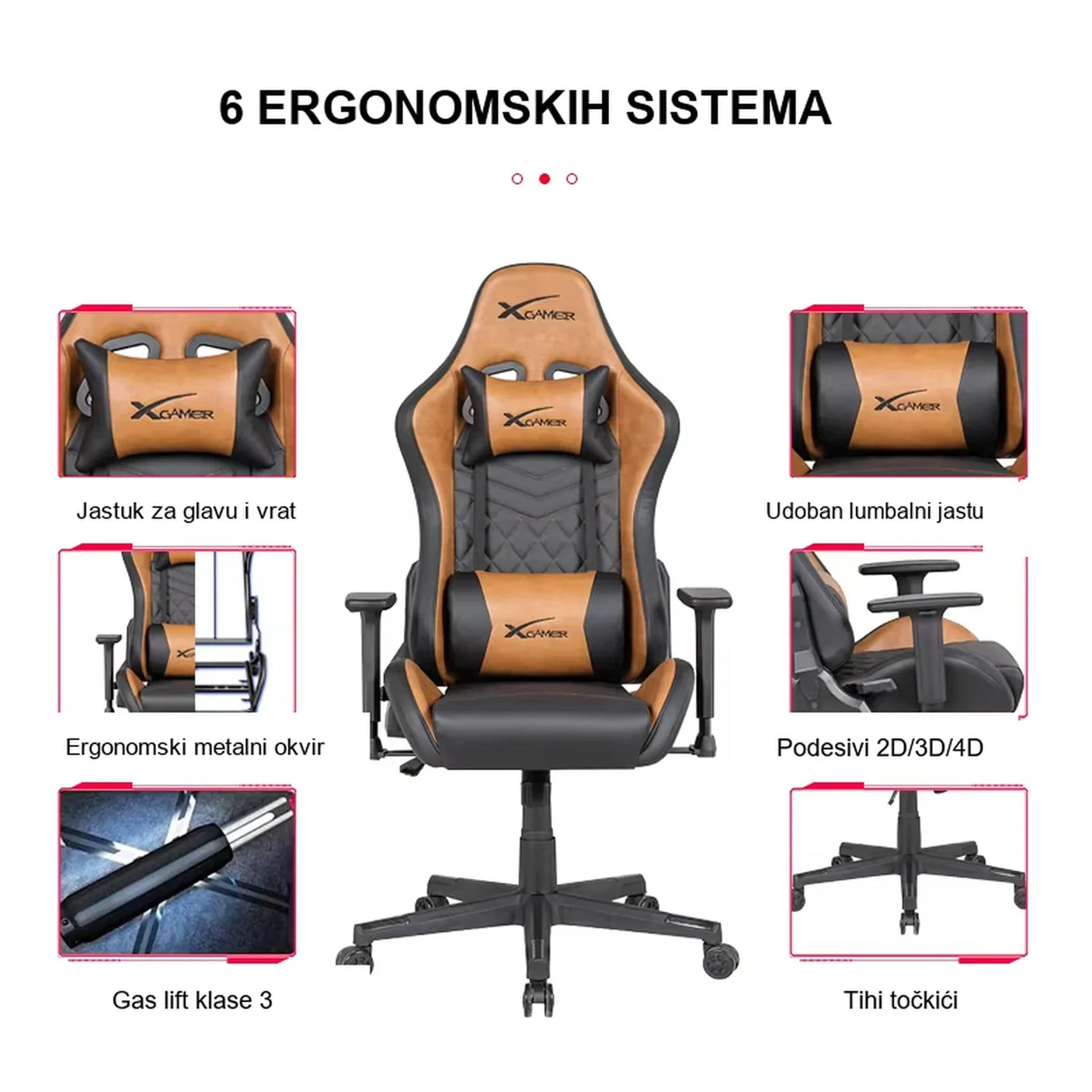 RAVEN gaming stolica detalji